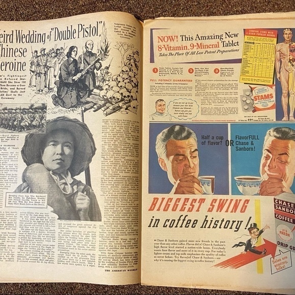 American Weekly April 16, 1944 issue. Filled with WWII-era entertainment + news. - Picture 5 of 9